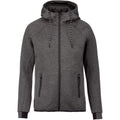Deep Grey Heather - Front - Proact Mens Performance Hooded Jacket