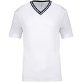 White-Navy - Front - Proact Adults Unisex University T-Shirt