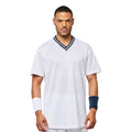 White-Navy - Side - Proact Adults Unisex University T-Shirt