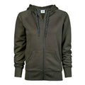 Deep Green - Front - Tee Jays Womens-Ladies Fashion Zip Hoodie