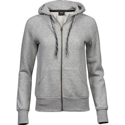 Heather Grey - Front - Tee Jays Womens-Ladies Fashion Zip Hoodie