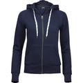Navy - Front - Tee Jays Womens-Ladies Fashion Zip Hoodie