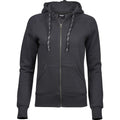 Dark Grey - Front - Tee Jays Womens-Ladies Fashion Zip Hoodie