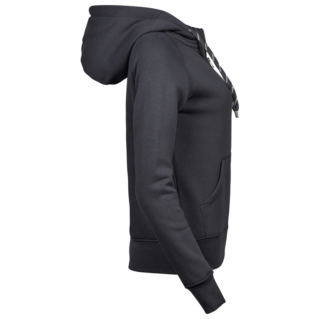 Dark Grey - Side - Tee Jays Womens-Ladies Fashion Zip Hoodie