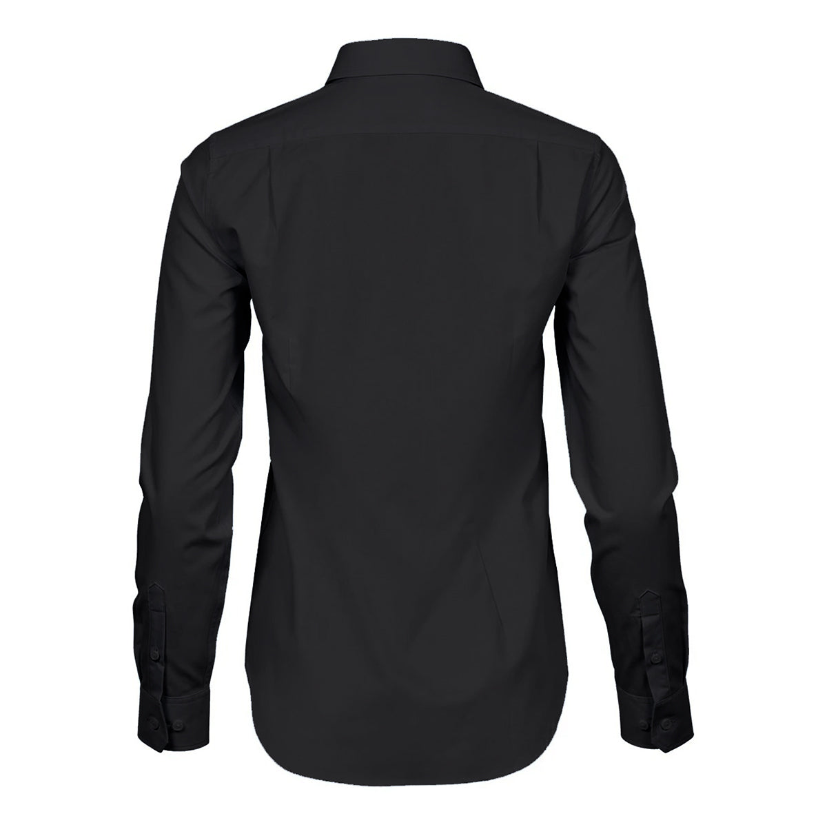 Black - Back - Tee Jays Womens-Ladies Stretch Luxury Long Sleeve Poplin Shirt