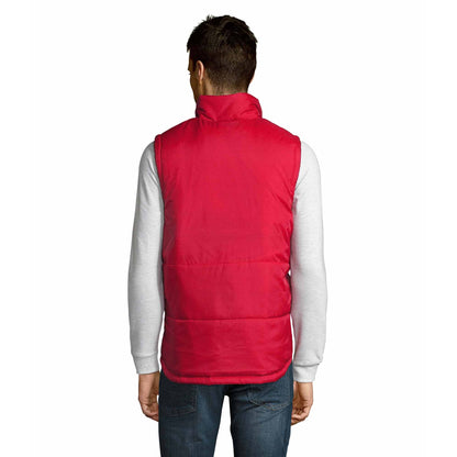 Red - Back - SOLS Warm Unisex Padded Bodywarmer Jacket