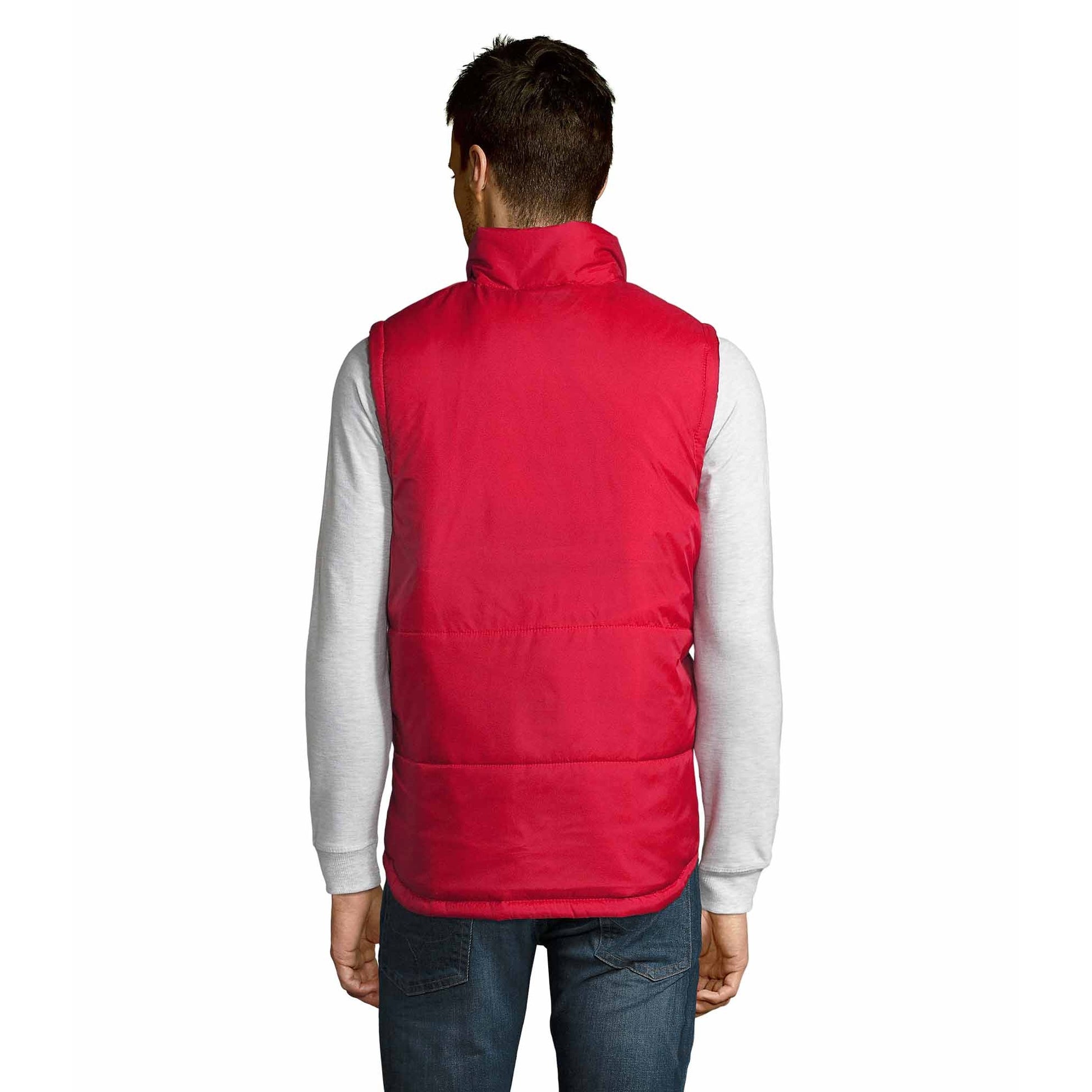 Red - Back - SOLS Warm Unisex Padded Bodywarmer Jacket