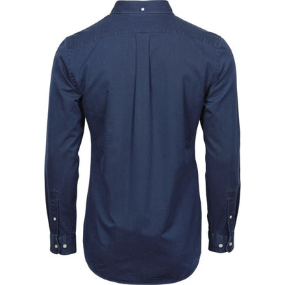 Indigo - Back - Tee Jays Mens Long Sleeve Casual Twill Shirt