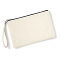 Natural-Black - Back - Westford Mill Canvas Wristlet Pouch