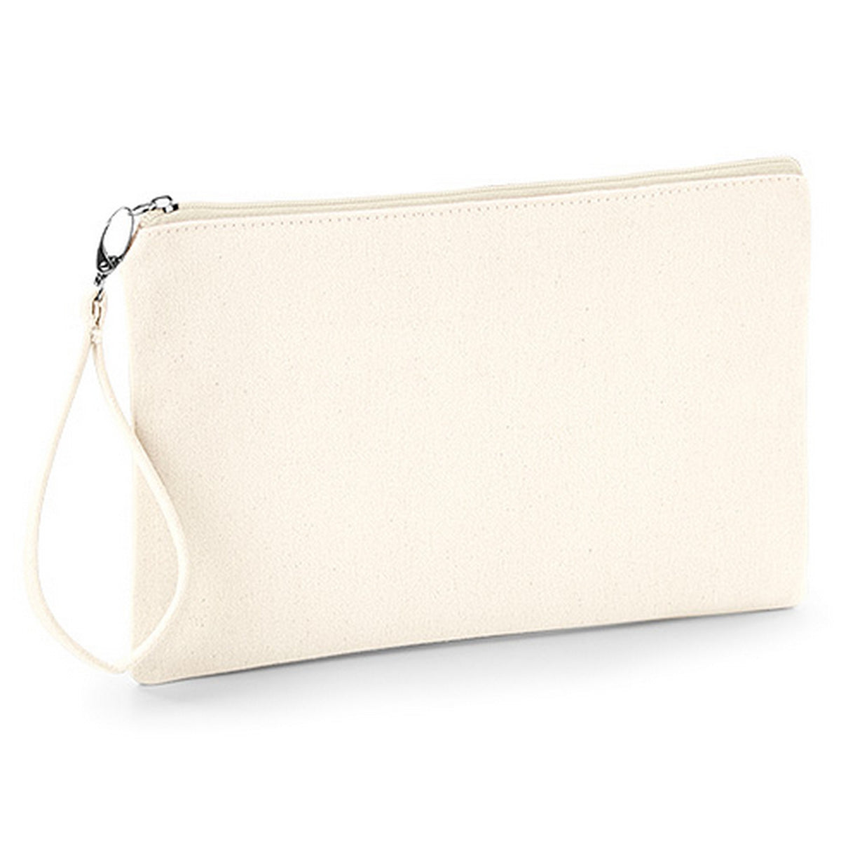 Natural-Natural - Front - Westford Mill Canvas Wristlet Pouch