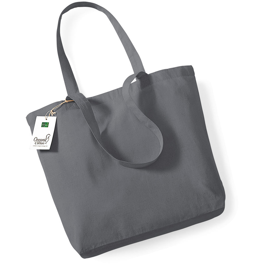 Graphite - Back - Westford Mill Organic Premium Cotton Tote Bag