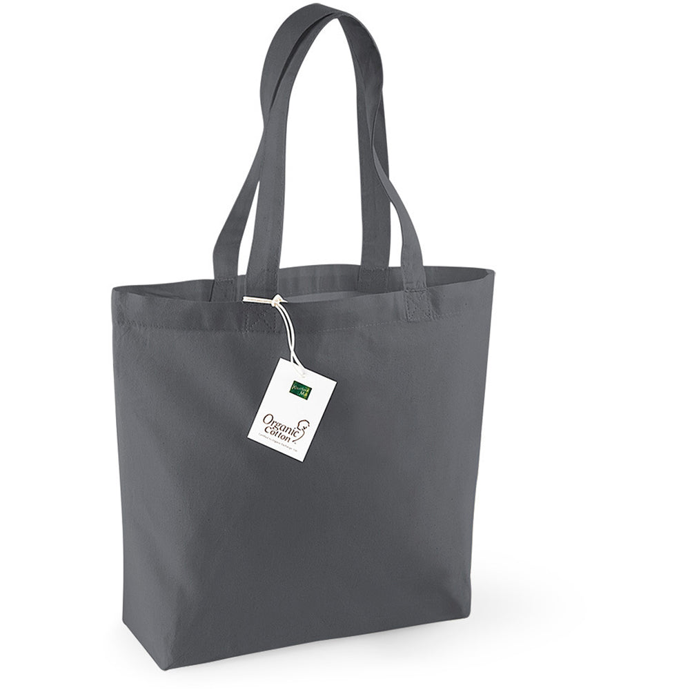 Graphite - Side - Westford Mill Organic Premium Cotton Tote Bag