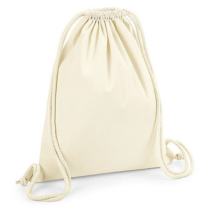 Natural - Front - Westford Mill Organic Premium Cotton Gym Sack