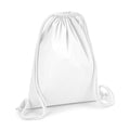 White - Front - Westford Mill Organic Premium Cotton Gym Sack