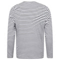 White-Oxford Navy - Back - Skinni Fit Unisex Long Sleeve Striped T-Shirt