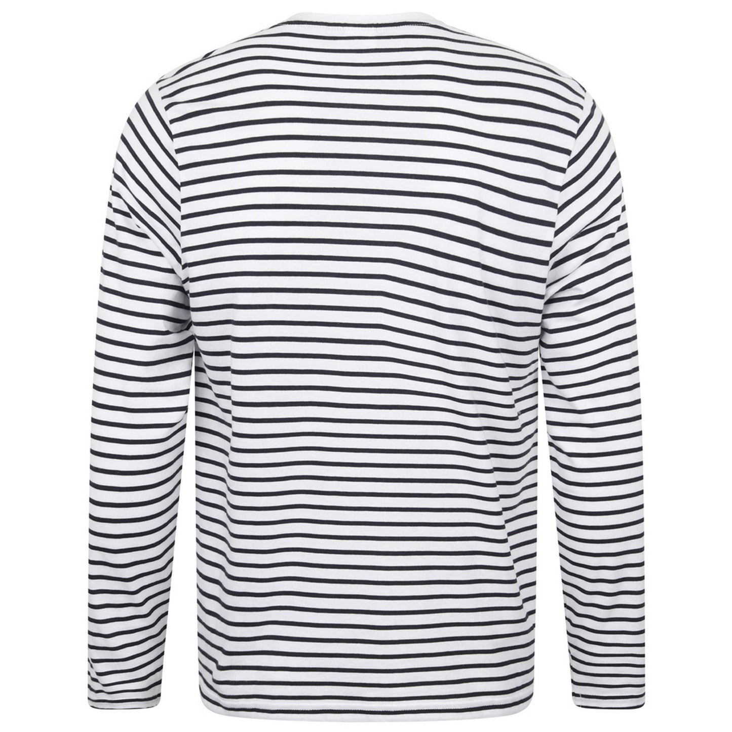 White-Oxford Navy - Back - Skinni Fit Unisex Long Sleeve Striped T-Shirt
