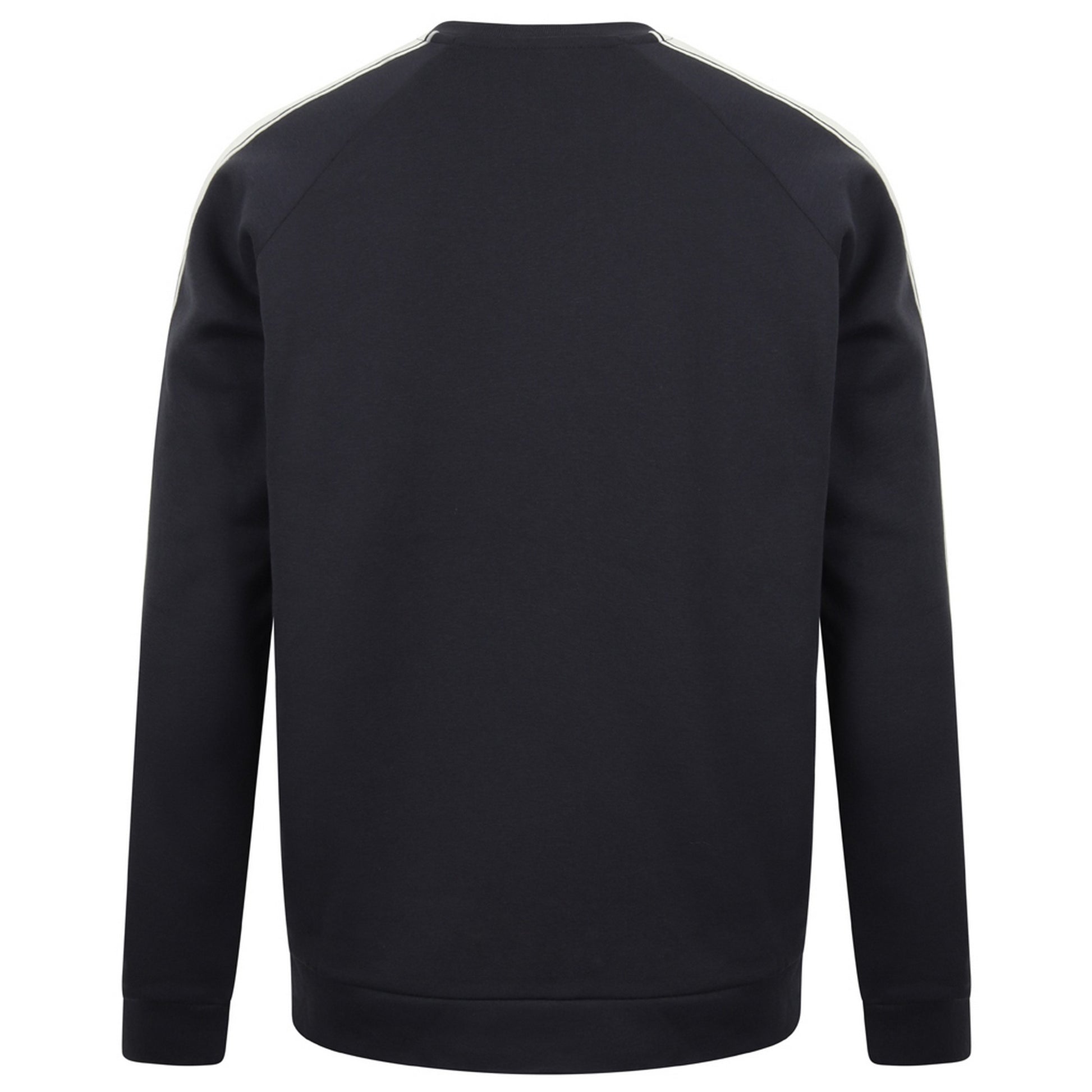 Navy-White - Back - Skinni Fit Unisex Contrast Raglan Sweatshirt