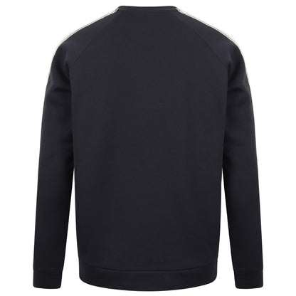 Navy-White - Back - Skinni Fit Unisex Contrast Raglan Sweatshirt