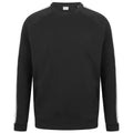Black-White - Front - Skinni Fit Unisex Contrast Raglan Sweatshirt