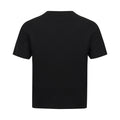 Black - Back - Skinni Fit Womens-Ladies Cropped Boxy T-Shirt