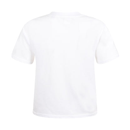 White - Lifestyle - Skinni Fit Womens-Ladies Cropped Boxy T-Shirt