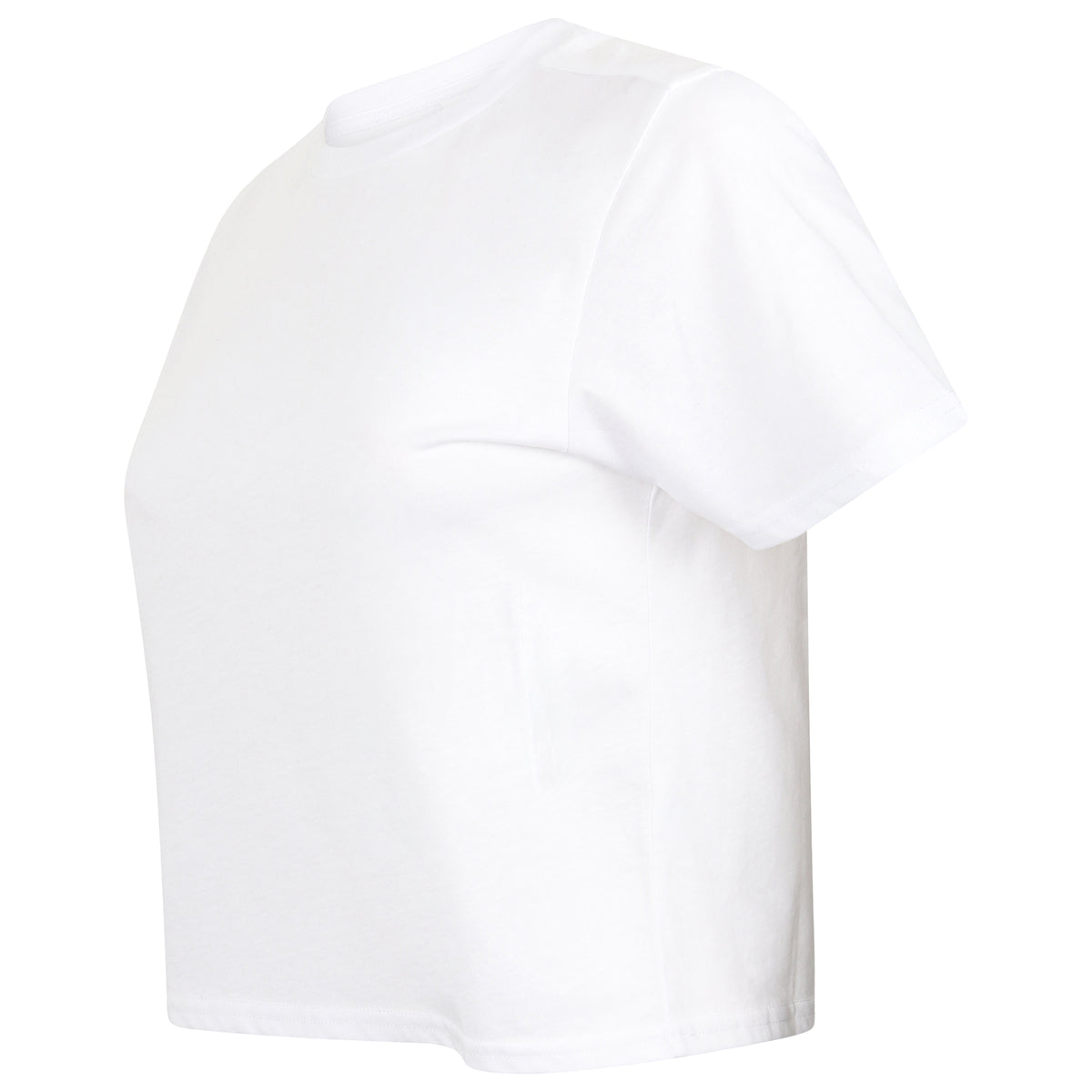 White - Pack Shot - Skinni Fit Womens-Ladies Cropped Boxy T-Shirt