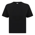 Black - Front - Skinni Fit Womens-Ladies Cropped Boxy T-Shirt