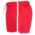 Red-White - Side - Skinni Fit Womens-Ladies Retro Shorts
