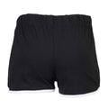 Black-White - Back - Skinni Fit Womens-Ladies Retro Shorts