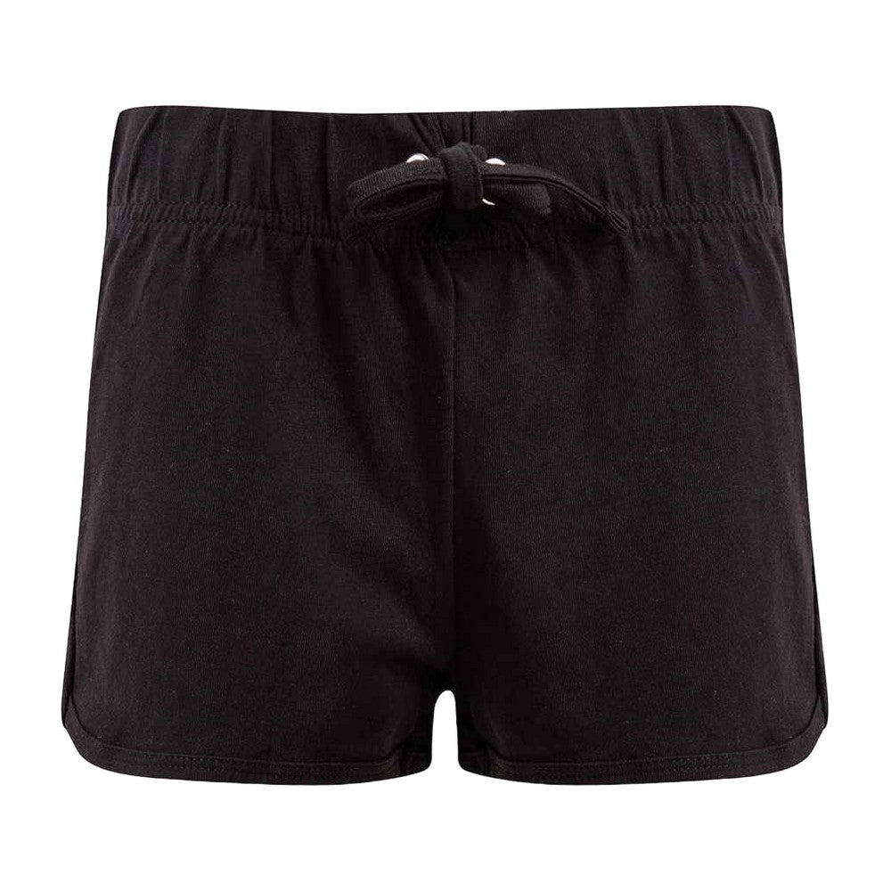 Black-Black - Front - Skinni Minni Childrens-Kids Retro Shorts