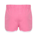Bright Pink-White - Back - Skinni Minni Childrens-Kids Retro Shorts