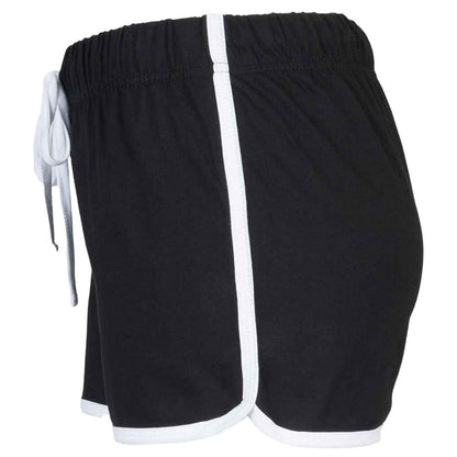 Black-White - Side - Skinni Minni Childrens-Kids Retro Shorts
