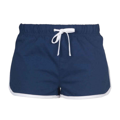 Navy-White - Front - Skinni Minni Childrens-Kids Retro Shorts
