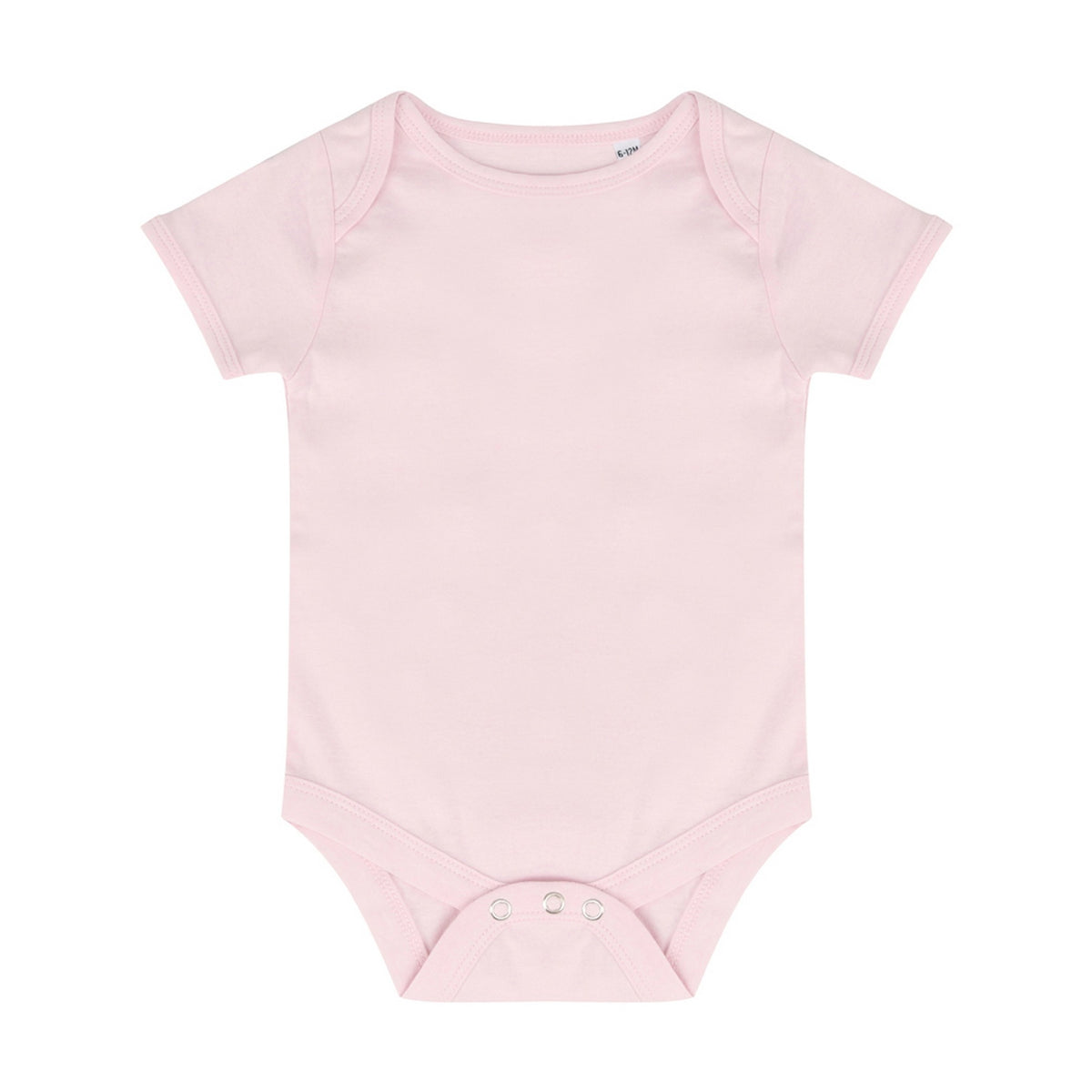 Pale Pink - Front - Larkwood Baby Boys-Girls Essential Short Sleeve Bodysuit