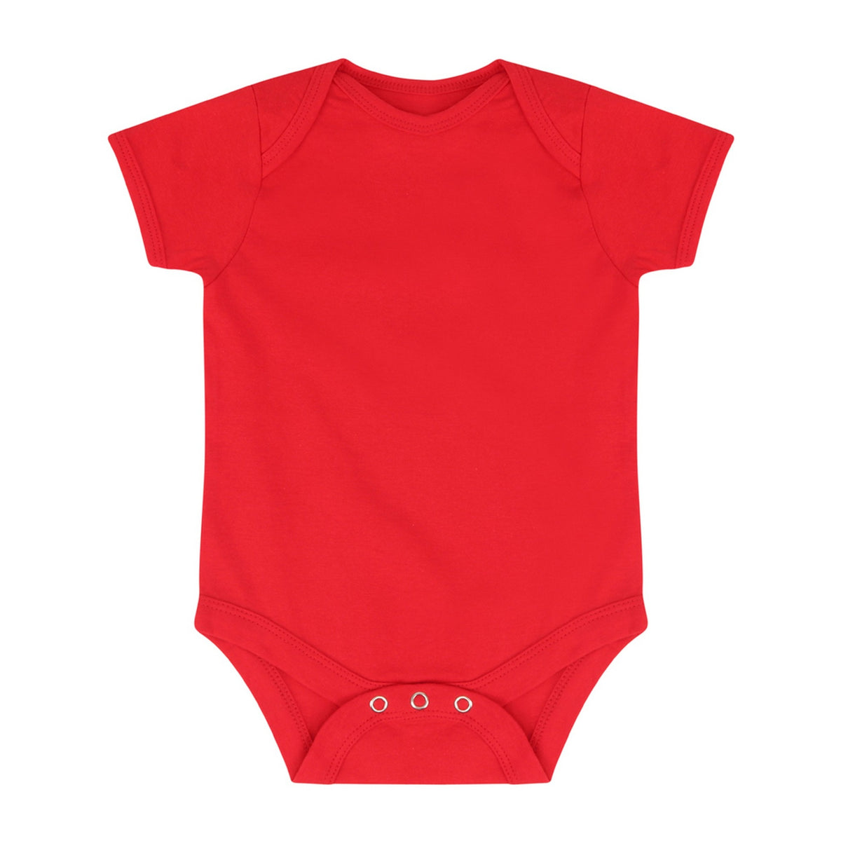 Red - Front - Larkwood Baby Boys-Girls Essential Short Sleeve Bodysuit