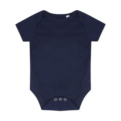 Navy - Front - Larkwood Baby Boys-Girls Essential Short Sleeve Bodysuit
