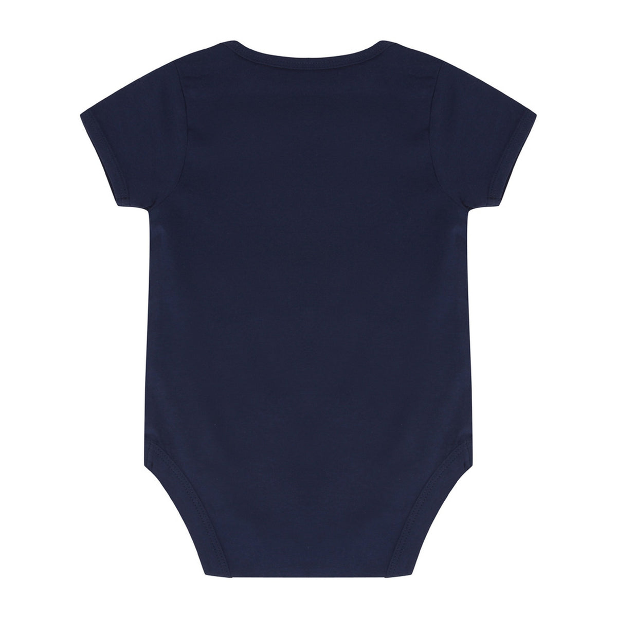 Navy - Back - Larkwood Baby Boys-Girls Essential Short Sleeve Bodysuit