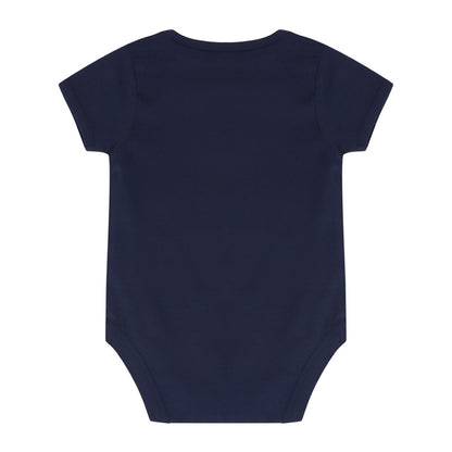Navy - Back - Larkwood Baby Boys-Girls Essential Short Sleeve Bodysuit