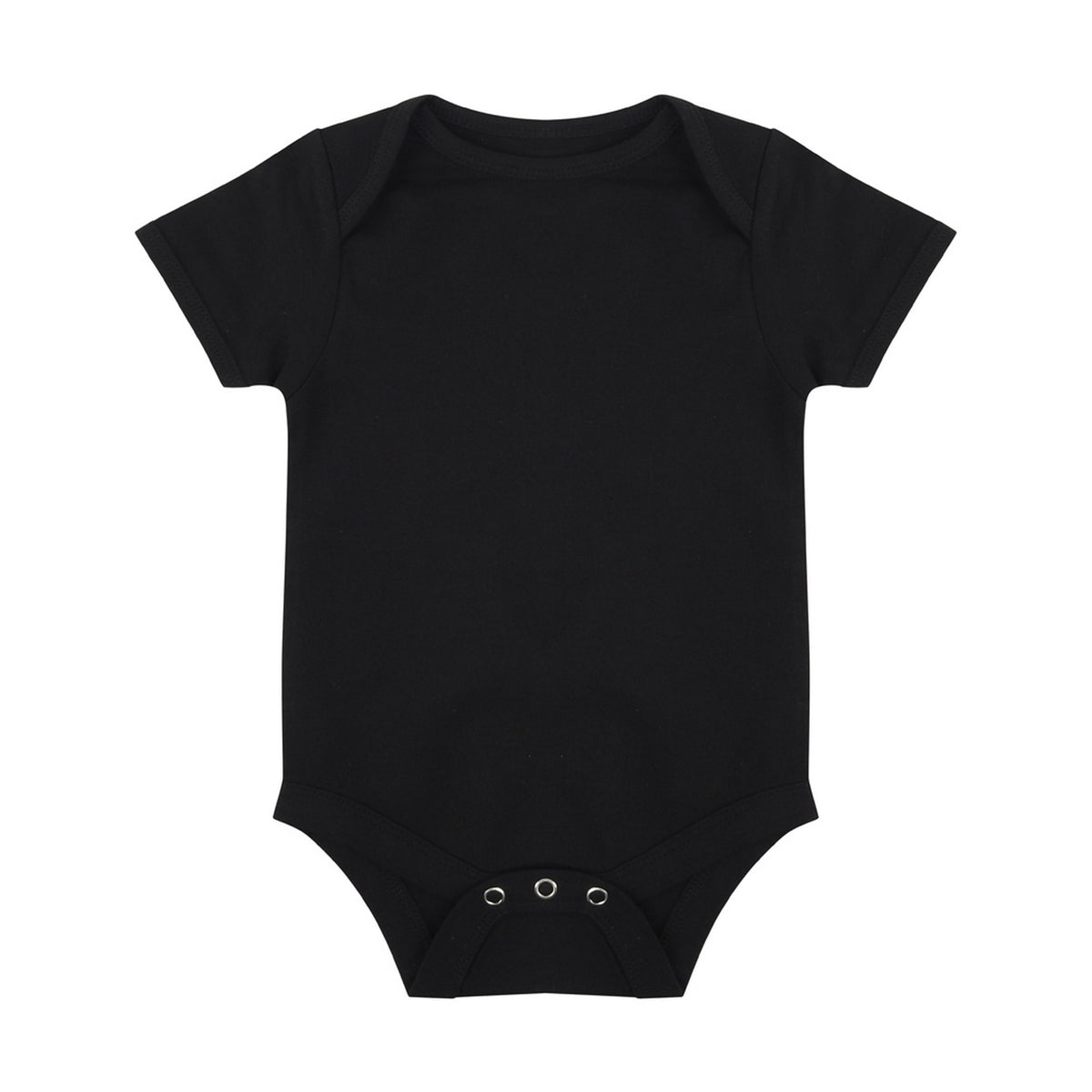 Black - Front - Larkwood Baby Boys-Girls Essential Short Sleeve Bodysuit