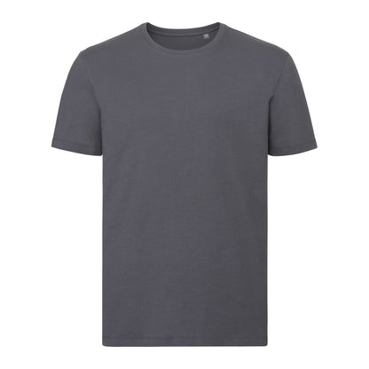 Convoy Grey - Front - Russell Mens Authentic Pure Organic T-Shirt