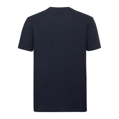 French Navy - Back - Russell Mens Authentic Pure Organic T-Shirt