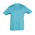 Blue Atoll - Front - SOLS Kids Regent Short Sleeve T-Shirt
