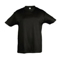 Deep Black - Front - SOLS Kids Regent Short Sleeve T-Shirt