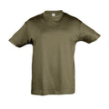 Army - Front - SOLS Kids Regent Short Sleeve T-Shirt