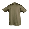Army - Back - SOLS Kids Regent Short Sleeve T-Shirt