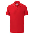 Red - Front - Fruit Of The Loom Mens Iconic Pique Polo Shirt