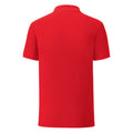 Red - Back - Fruit Of The Loom Mens Iconic Pique Polo Shirt