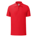 Red - Front - Fruit Of The Loom Mens Tailored Poly-Cotton Piqu Polo Shirt