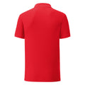 Red - Back - Fruit Of The Loom Mens Tailored Poly-Cotton Piqu Polo Shirt