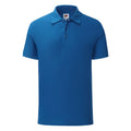 Royal Blue - Front - Fruit Of The Loom Mens Tailored Poly-Cotton Piqu Polo Shirt